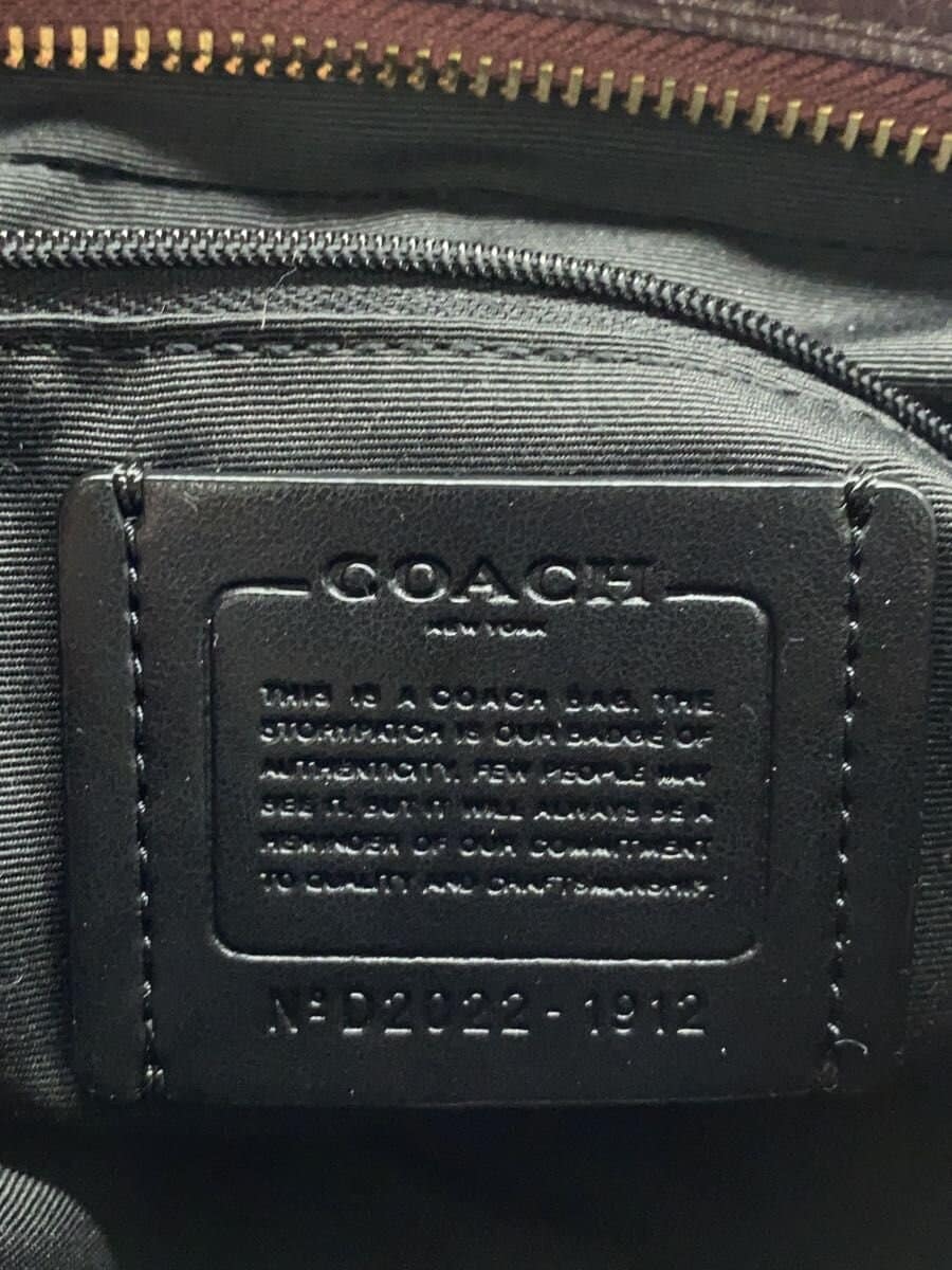 COACH shoulder bag leather GRY all-over pattern 1912 5