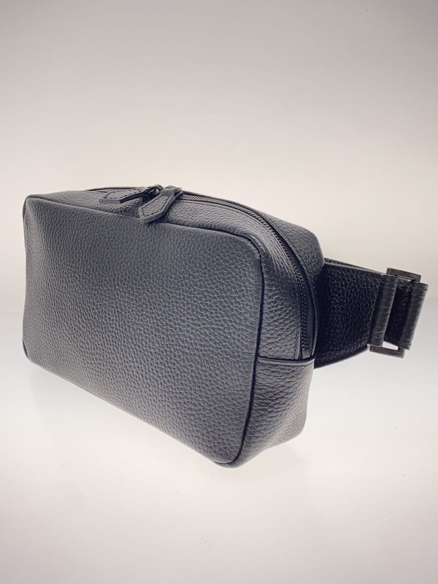 HushTug Waist Bag Leather Black Plain 2