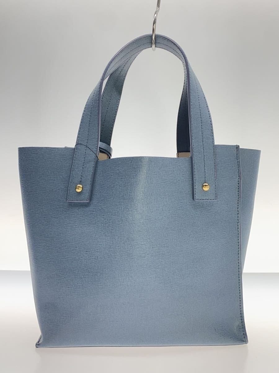 FURLA handbag leather blue 3