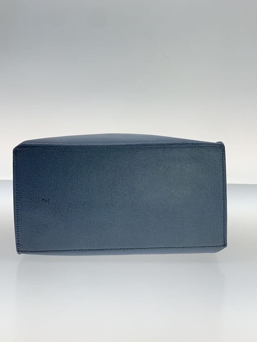 FURLA handbag leather blue 4
