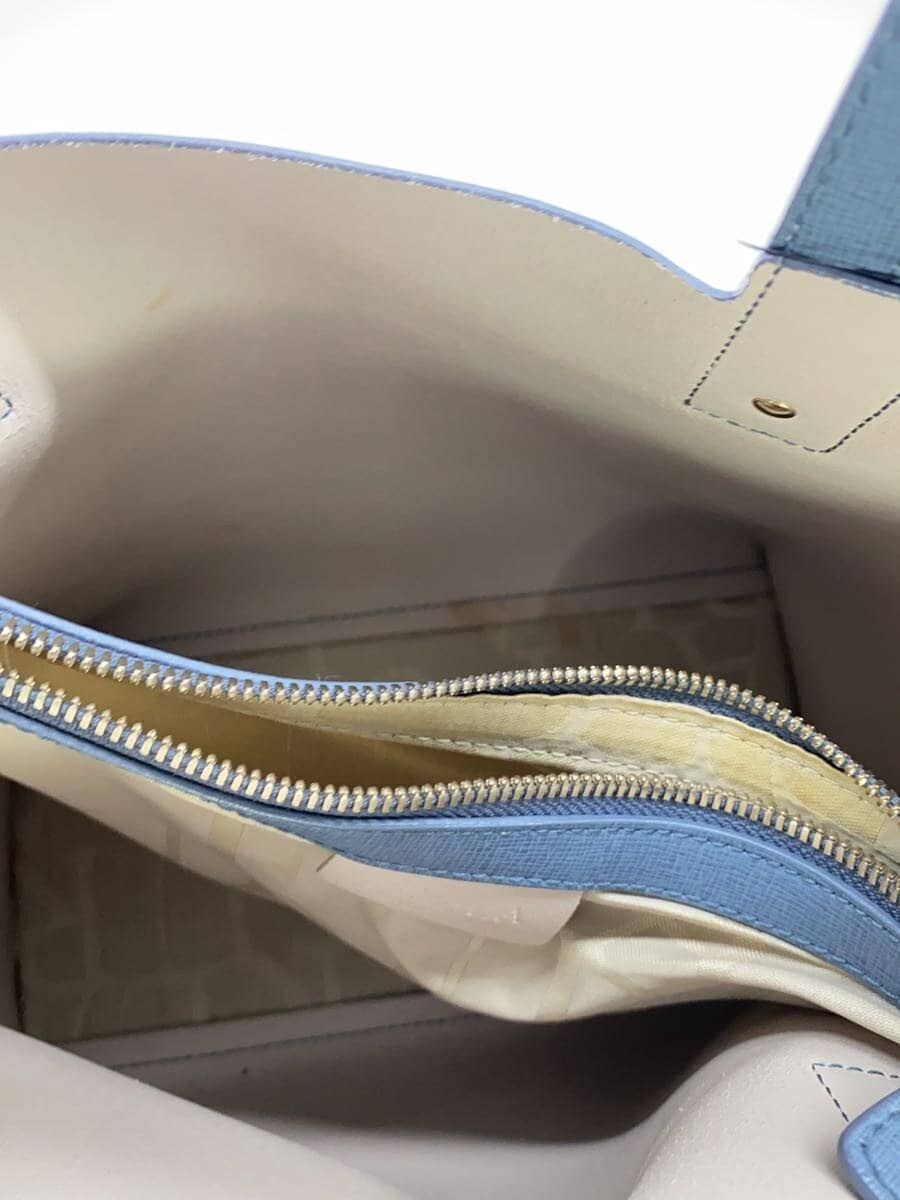 FURLA handbag leather blue 6