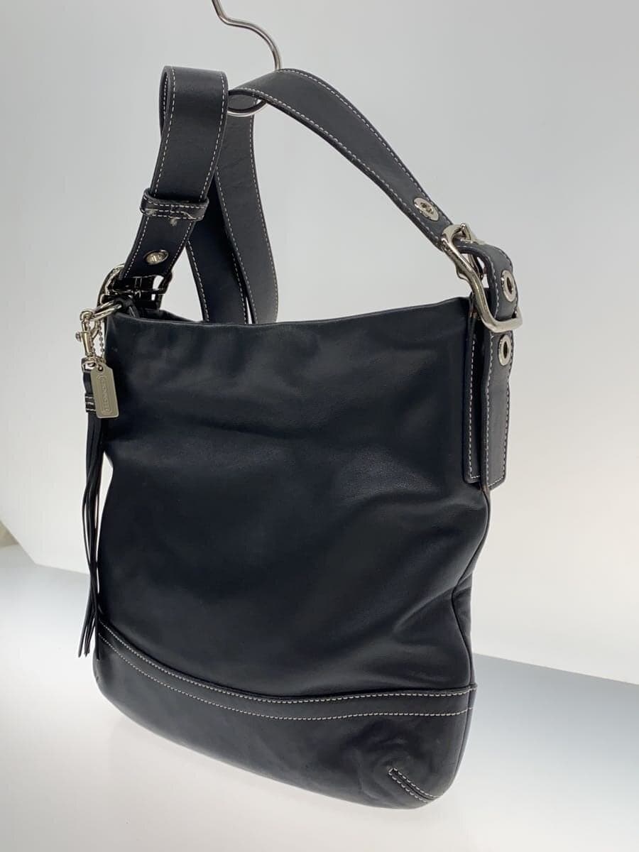 COACH shoulder bag leather BLK 052-1415 2