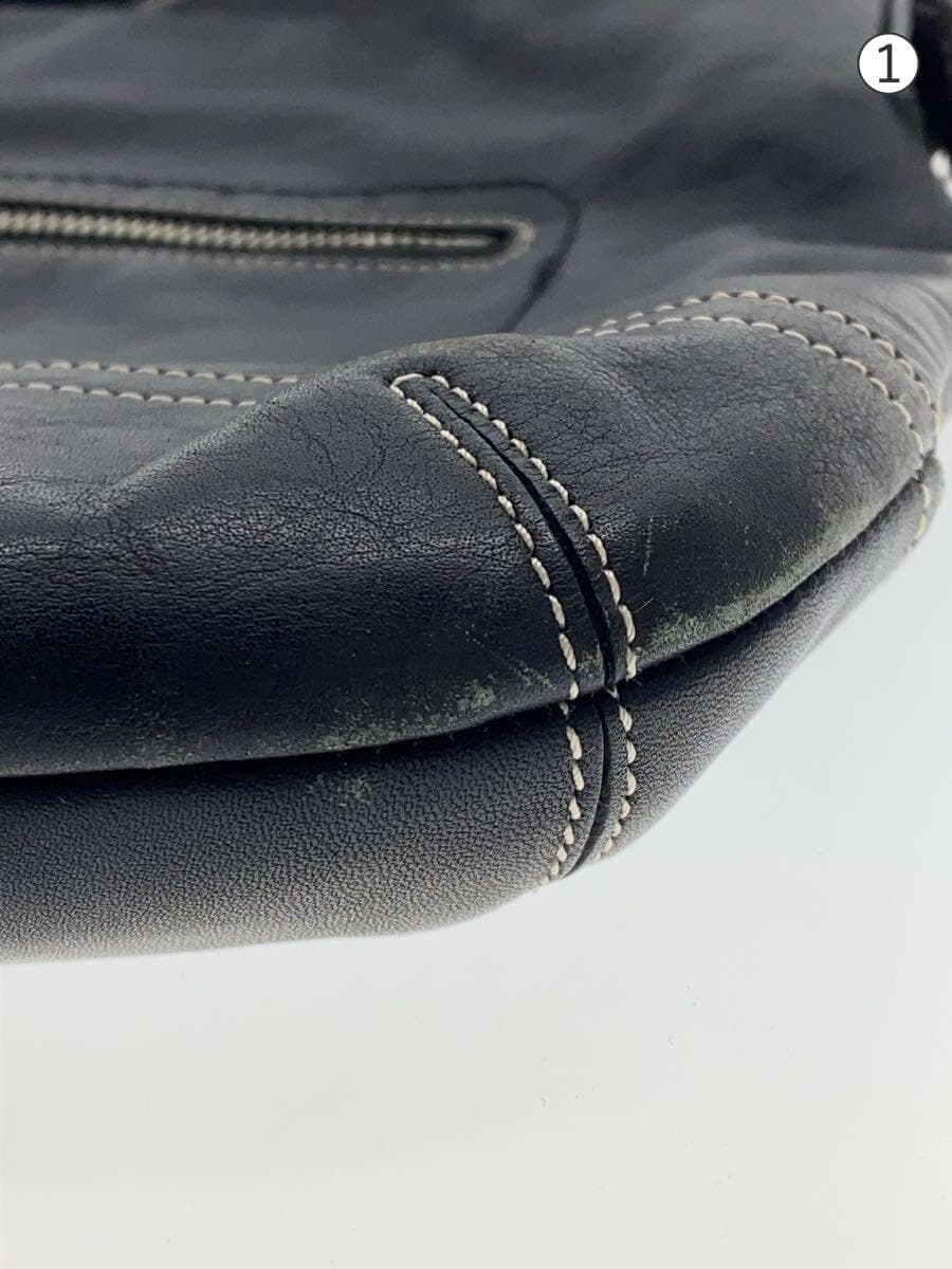 COACH shoulder bag leather BLK 052-1415 7