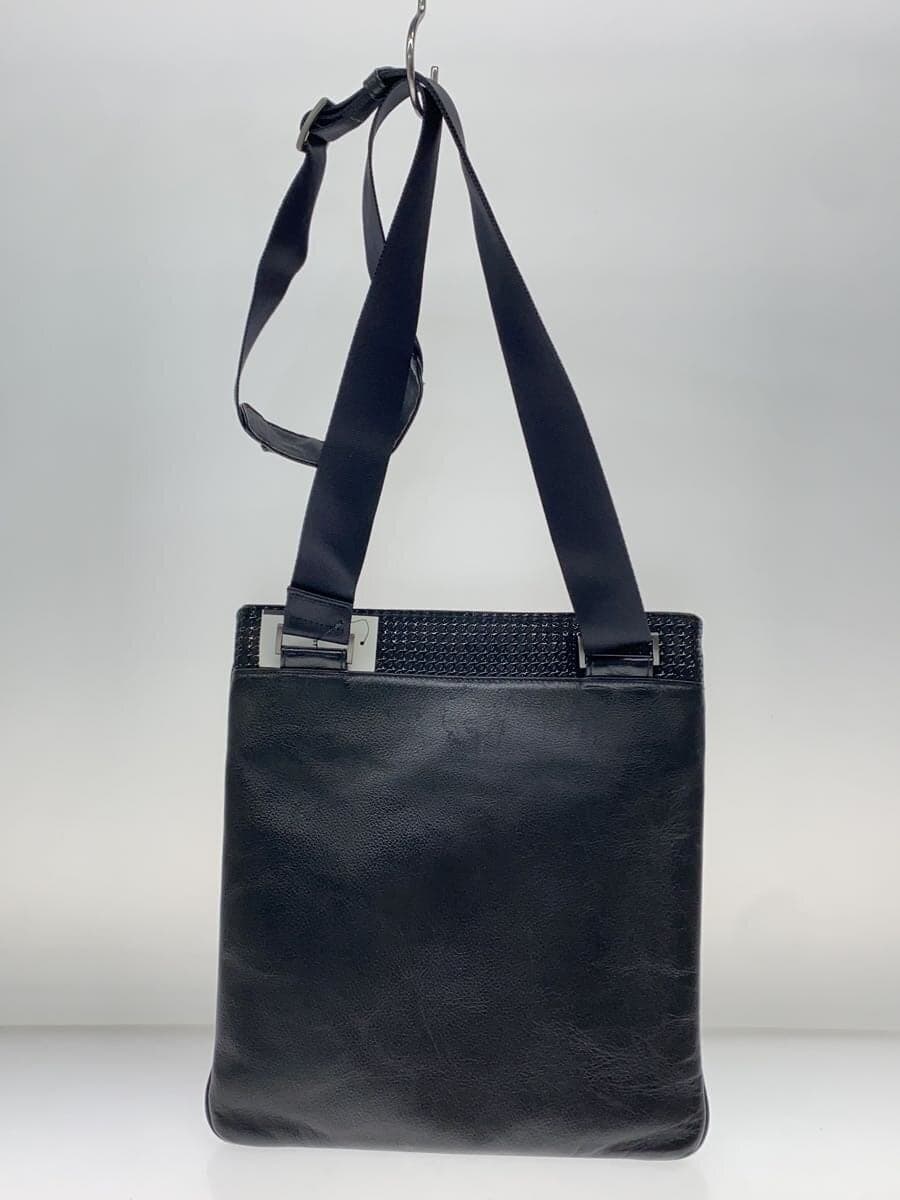 INDEN-YA Shoulder Bag Leather Black All-over Pattern 3