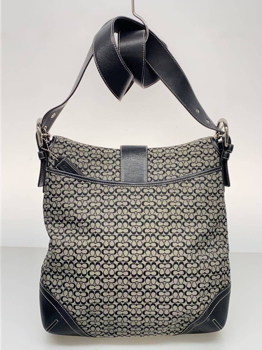 COACH Shoulder Bag Canvas GRY All-over Pattern L3M-6377 3