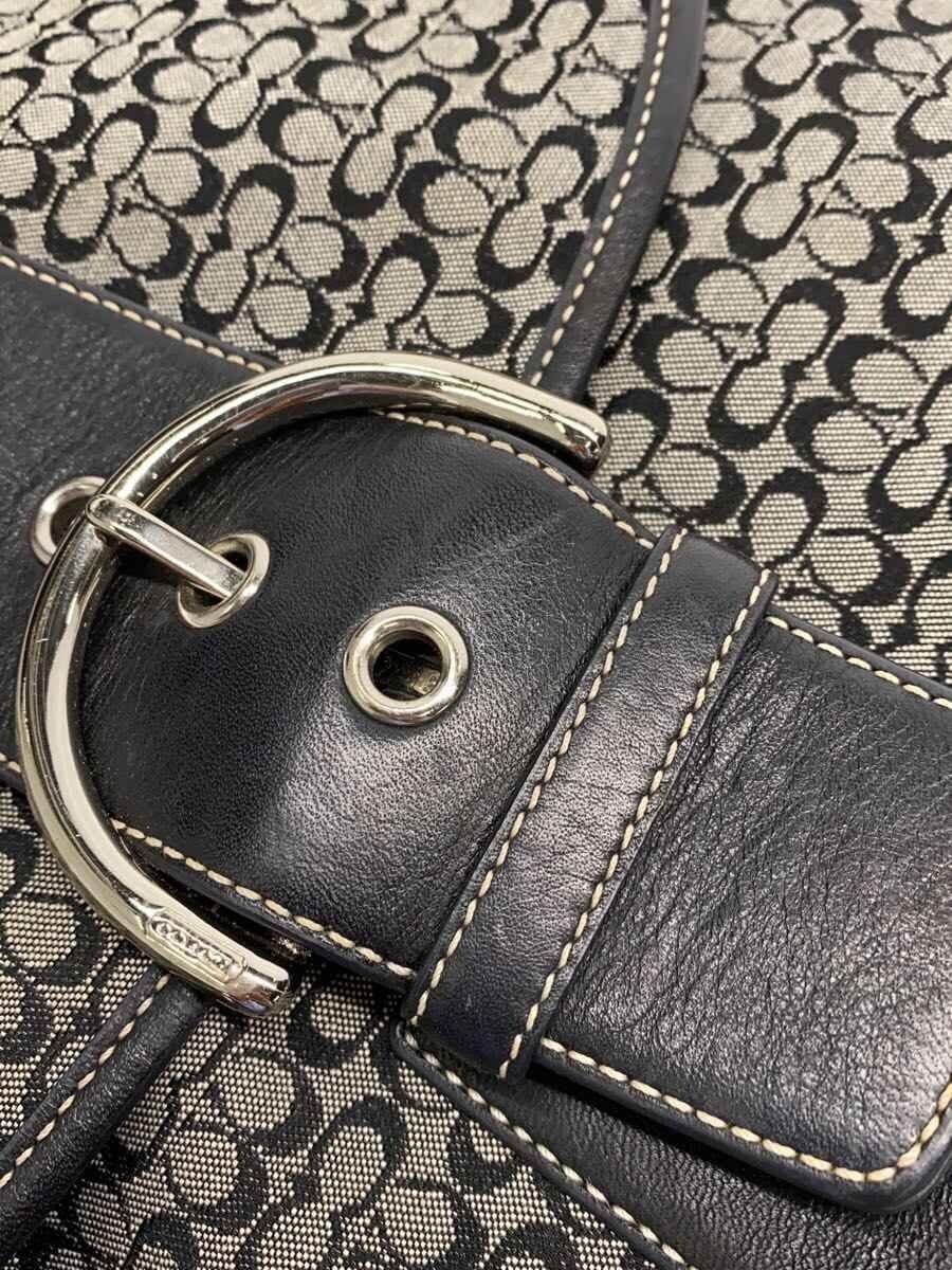 COACH Shoulder Bag Canvas GRY All-over Pattern L3M-6377 7