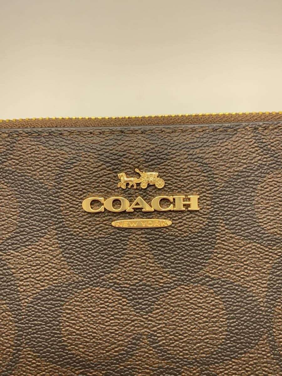 COACH Pouch Canvas BRW All Over Pattern IMAA8 5