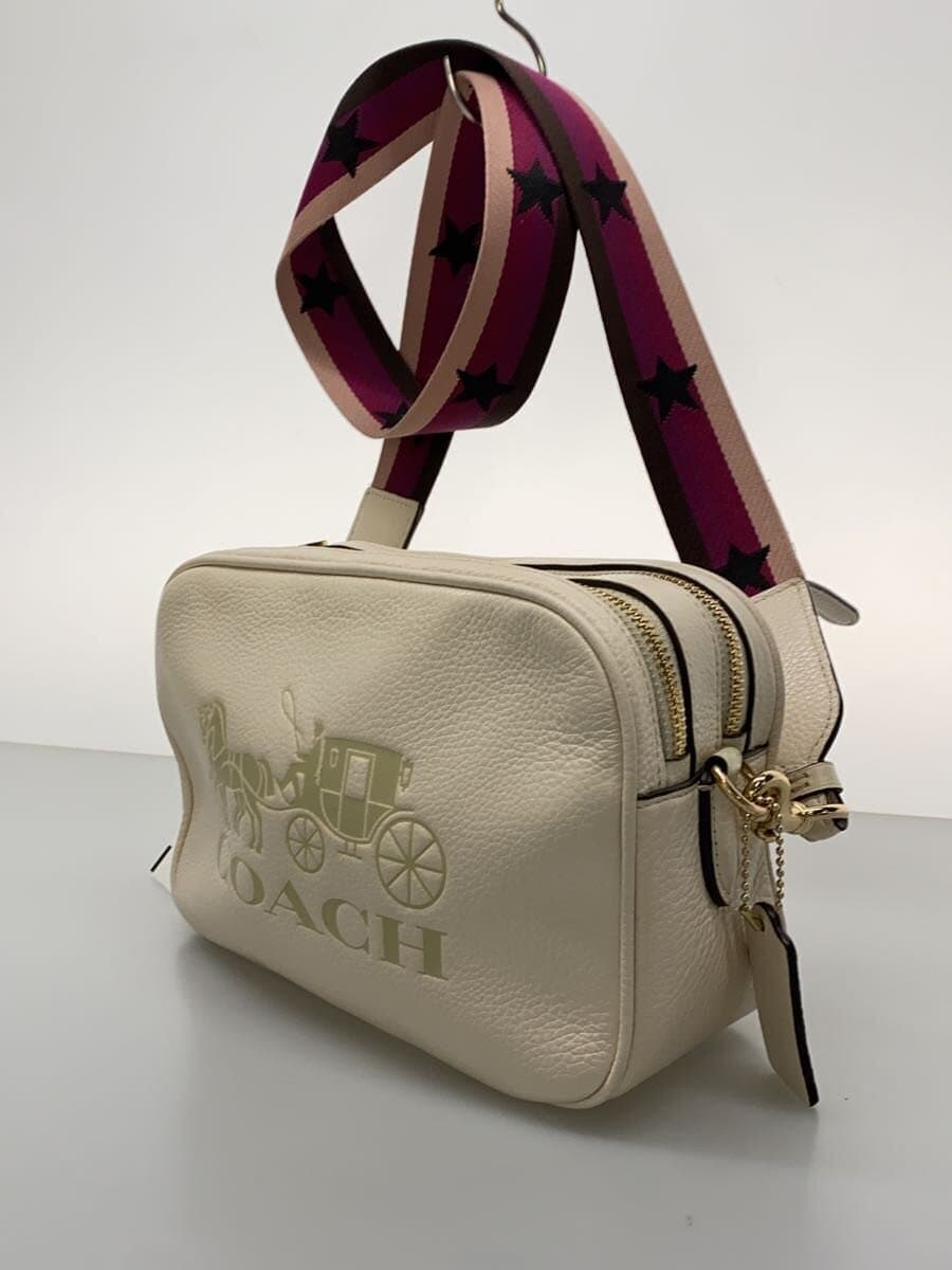 COACH shoulder bag leather WHT f75818 2