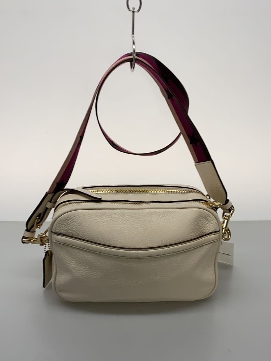 COACH shoulder bag leather WHT f75818 3