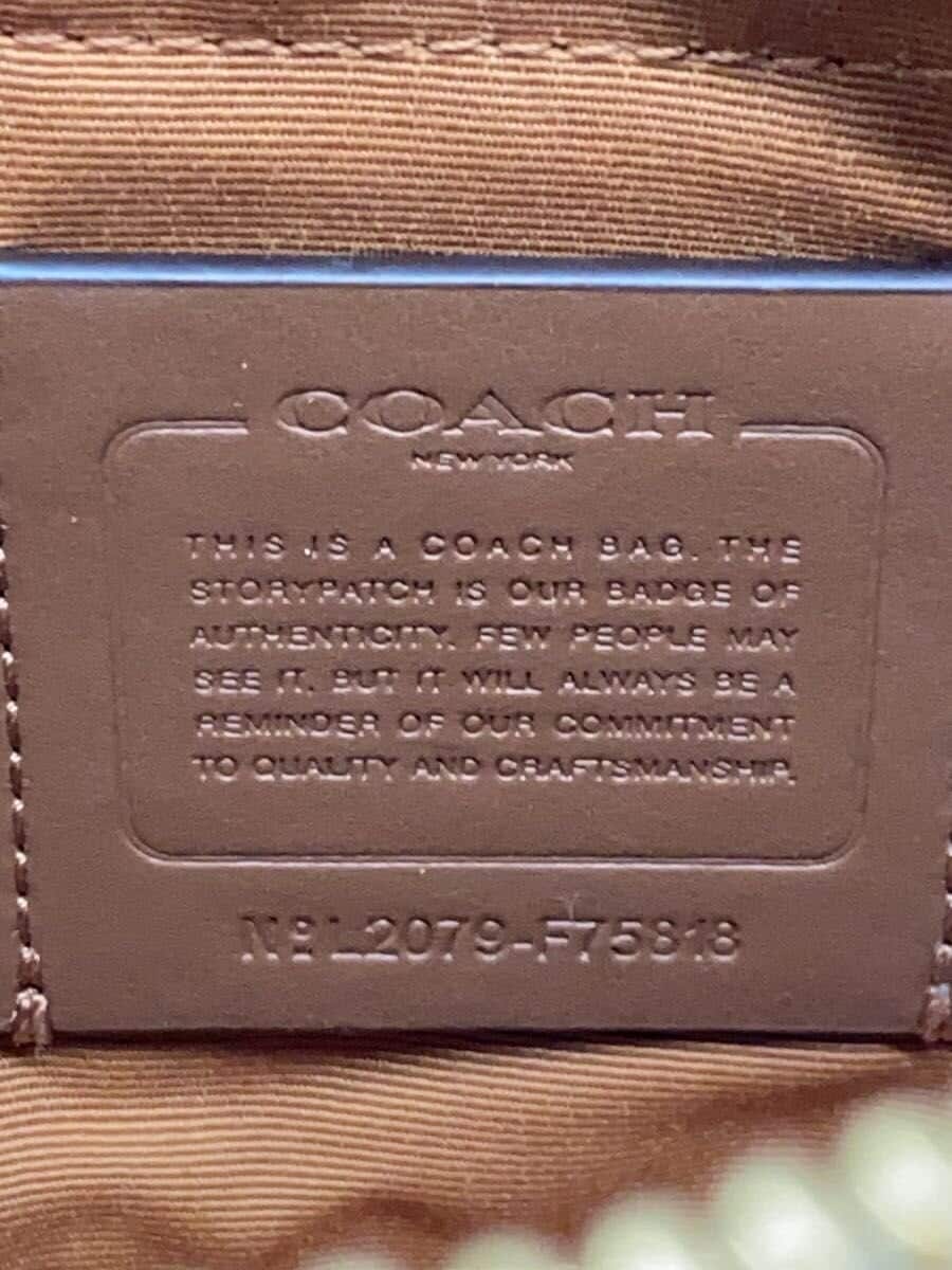 COACH shoulder bag leather WHT f75818 5