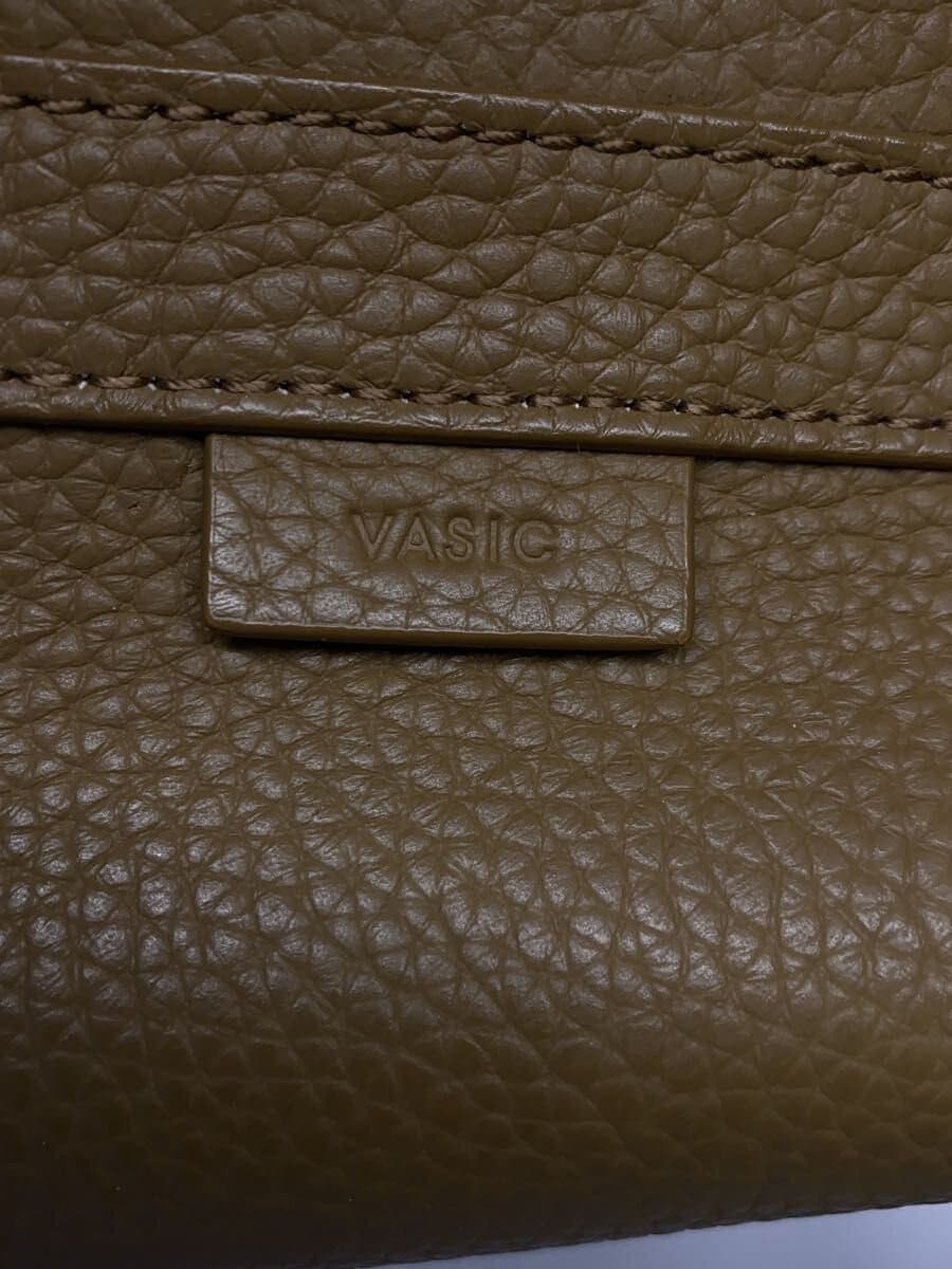 VASIC handbag leather KHK solid color 5