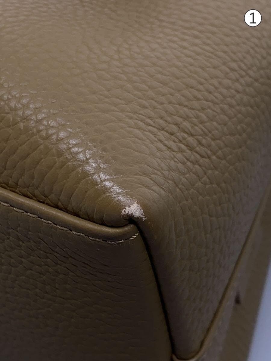 VASIC handbag leather KHK solid color 7