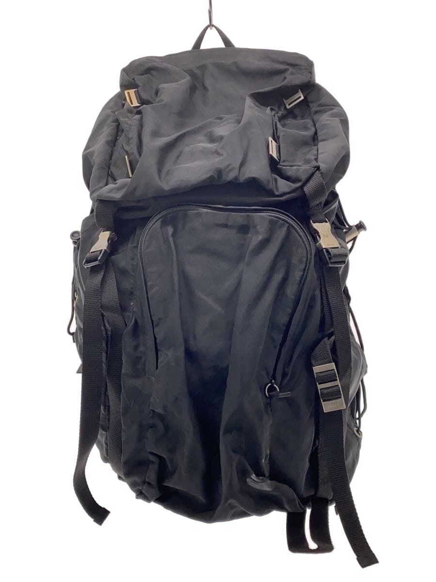 PRADA Backpack Nylon Black Solid