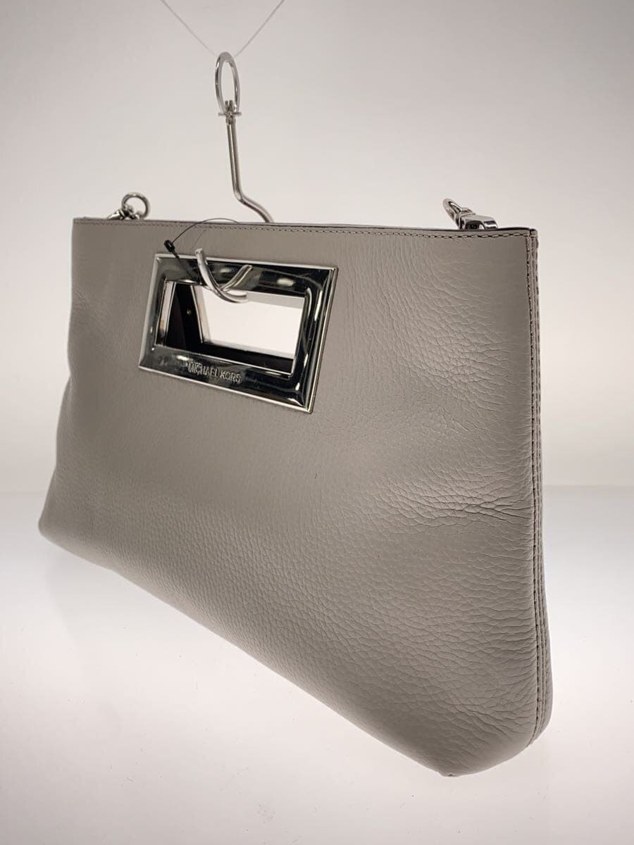 MICHAEL KORS Shoulder Bag Leather GRY 2