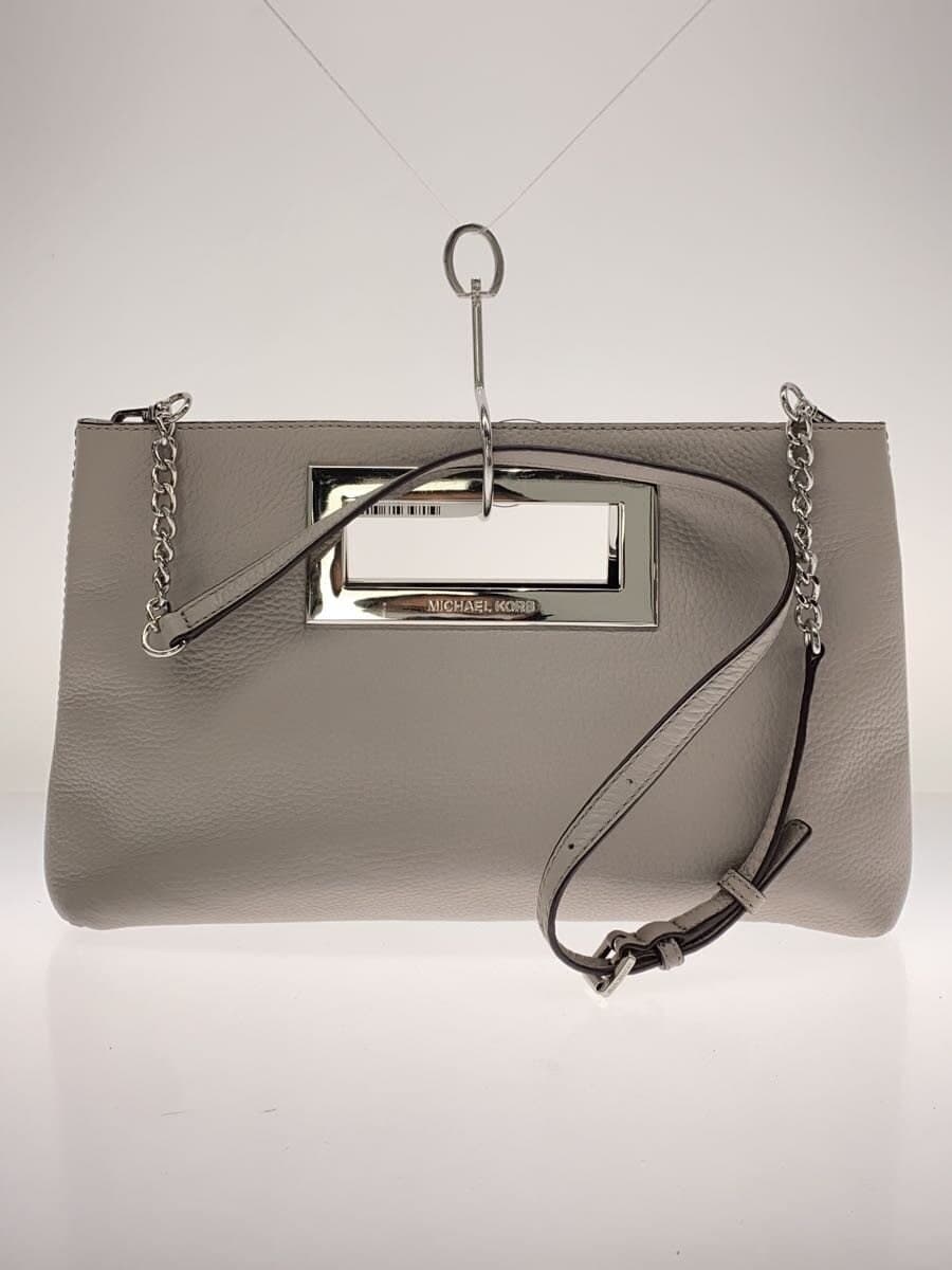 MICHAEL KORS Shoulder Bag Leather GRY 3