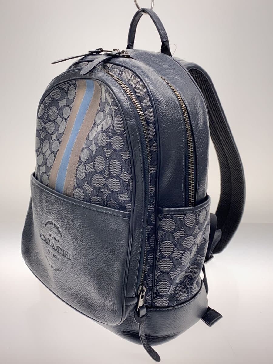 COACH Backpack Leather Navy All-over pattern C5389 2