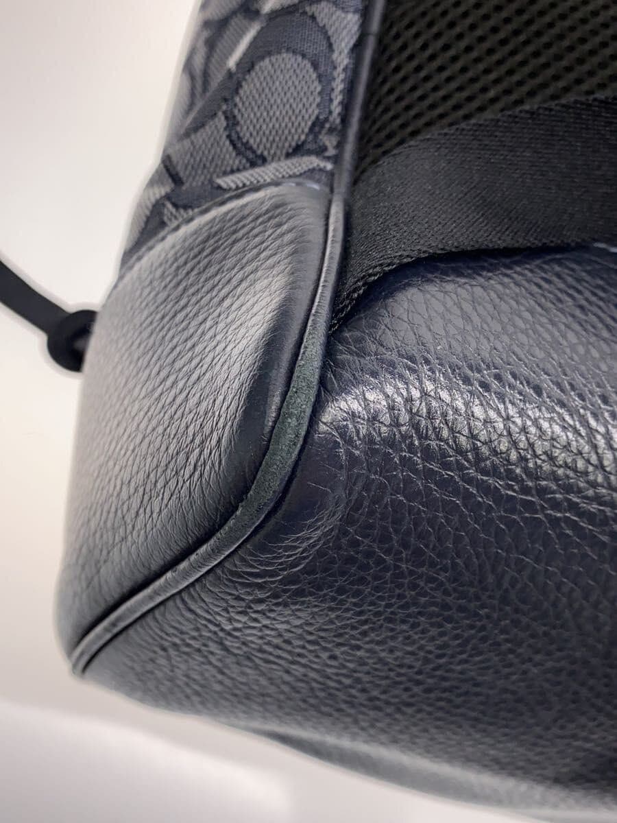 COACH Backpack Leather Navy All-over pattern C5389 8