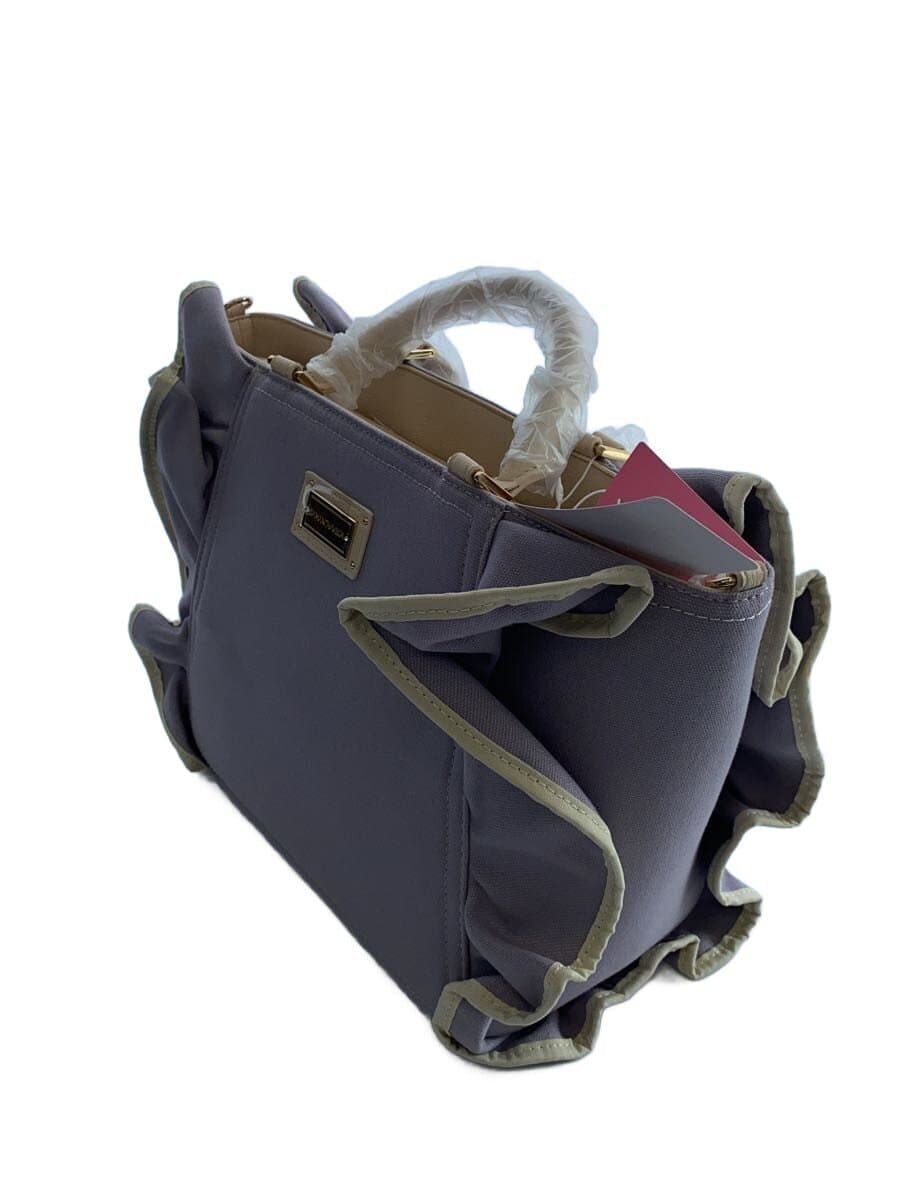 Samantha Vega Piping Frill Handbag Tote Bag Cotton PUP 2