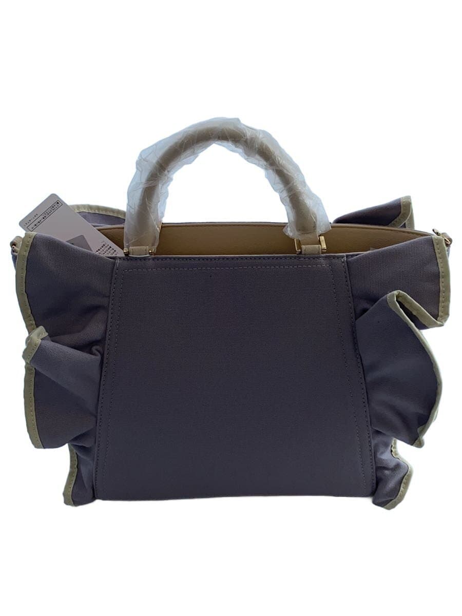 Samantha Vega Piping Frill Handbag Tote Bag Cotton PUP 3