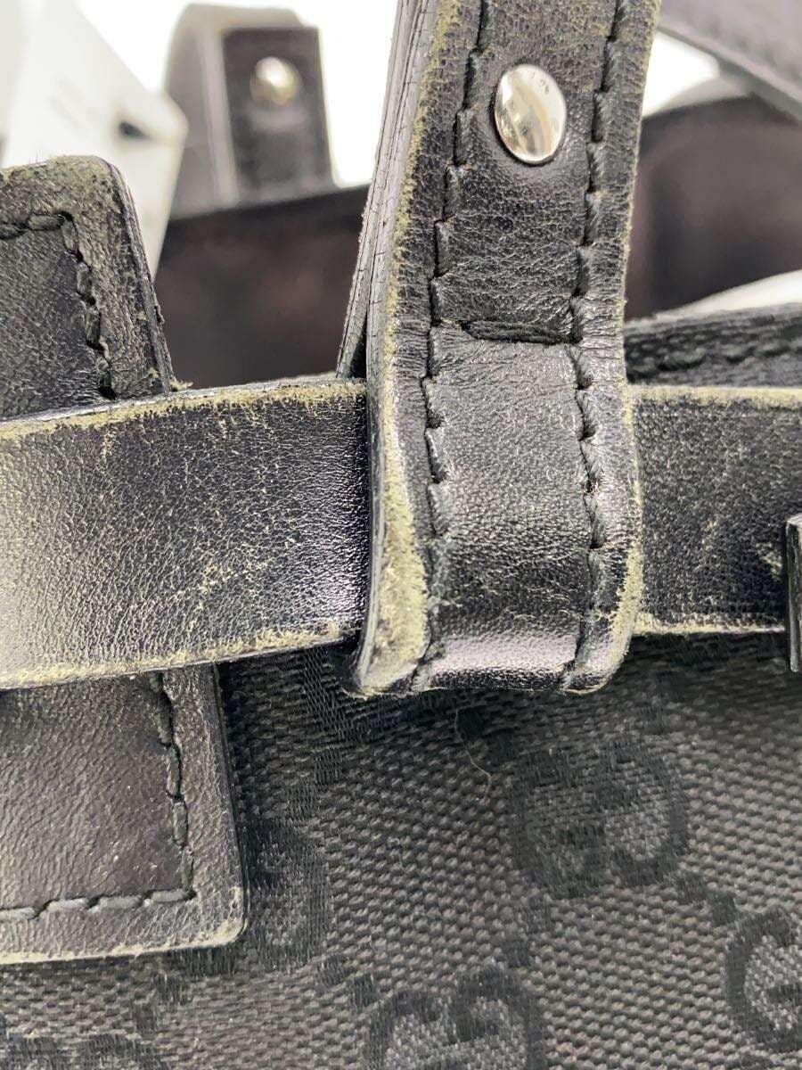 GUCCI Tote Bag Canvas BLK All Over Pattern 214397 7