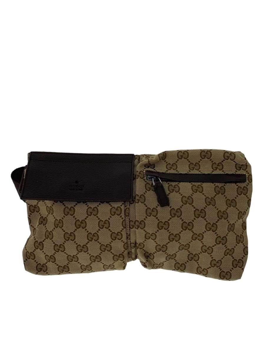 GUCCI Waist Bag_GG Canvas 28566R FTASR 8588 Canvas BRW All Over Pattern