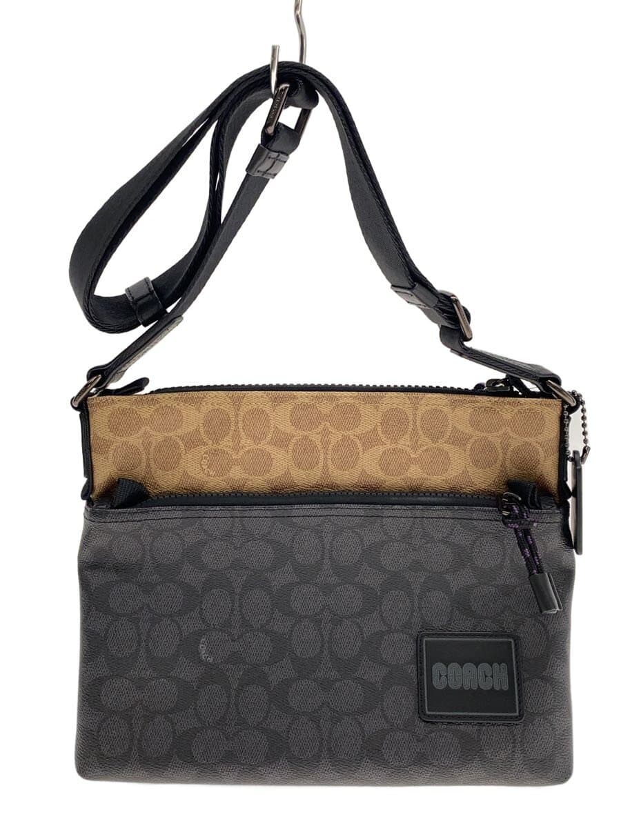 COACH Shoulder Bag Black All-over Print 4934