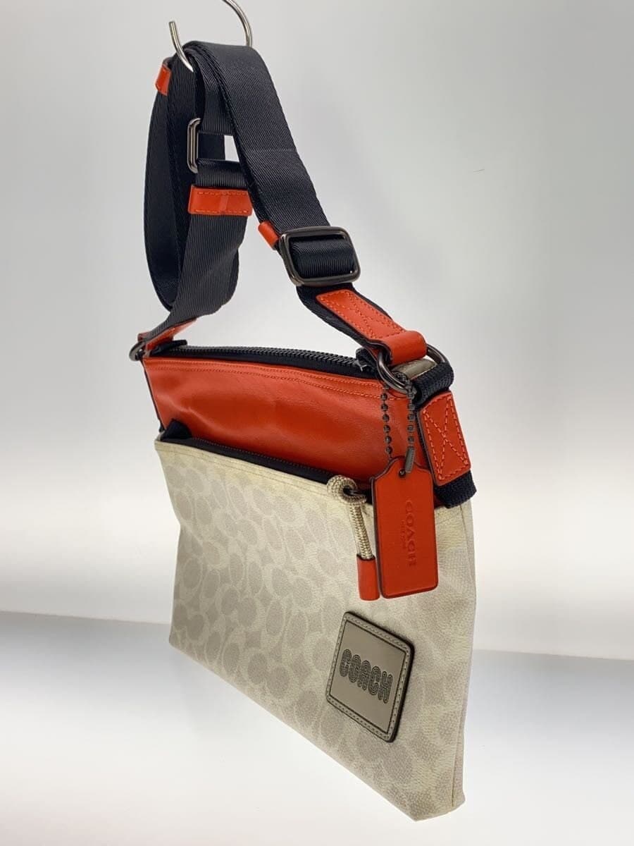 COACH Shoulder Bag White All-Over Print 1044 2