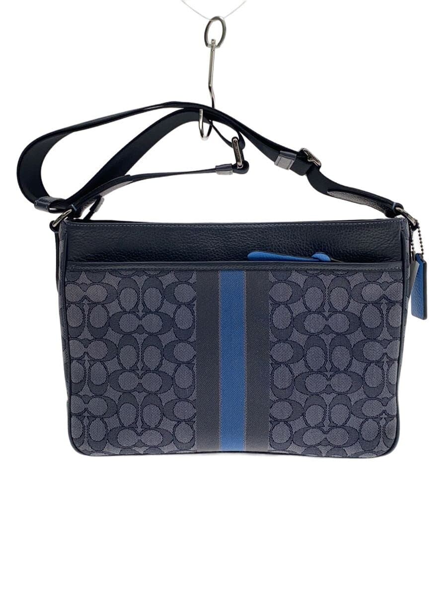 COACH Shoulder Bag Gray All-over Print C5291