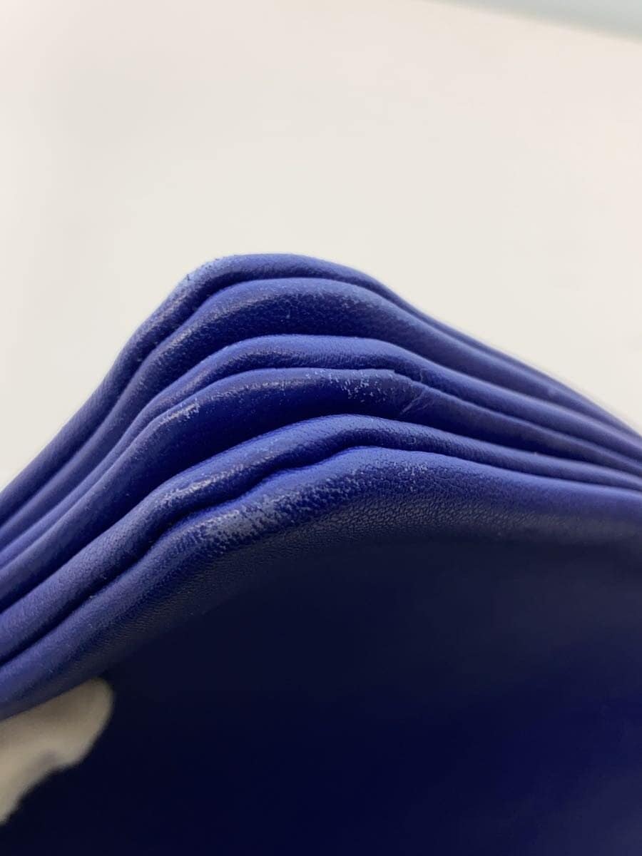 CELINE Shoulder Bag Leather BLU Solid 7