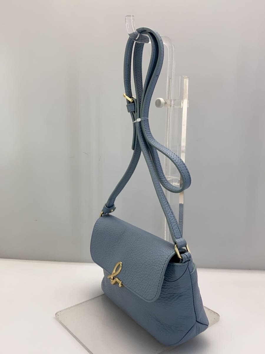 agnes b. Shoulder Bag Cowhide BLU Solid 1S12F－08 Blue Light Blue 2