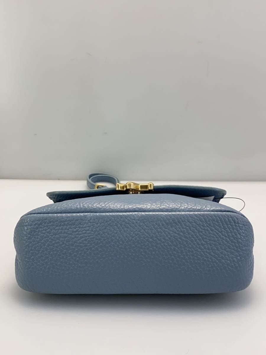 agnes b. Shoulder Bag Cowhide BLU Solid 1S12F－08 Blue Light Blue 4