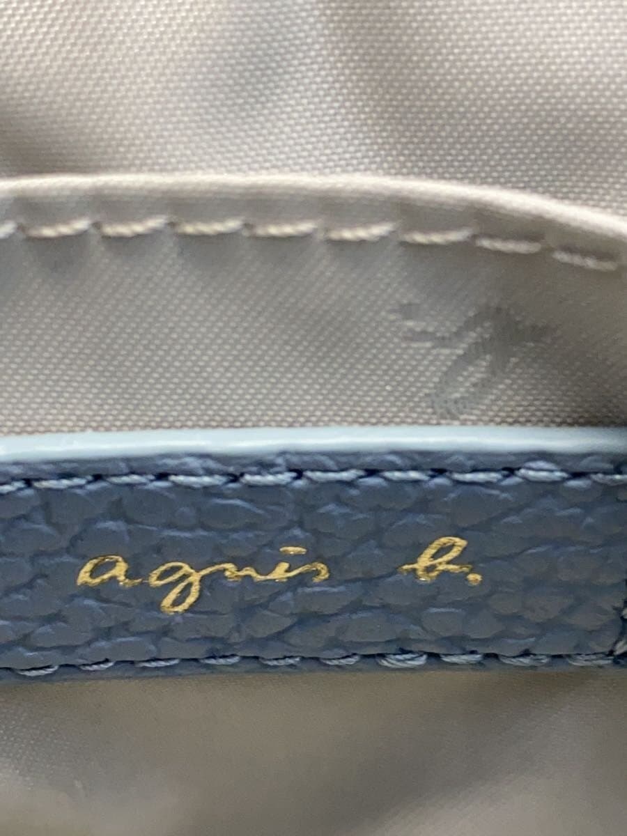 agnes b. Shoulder Bag Cowhide BLU Solid 1S12F－08 Blue Light Blue 5