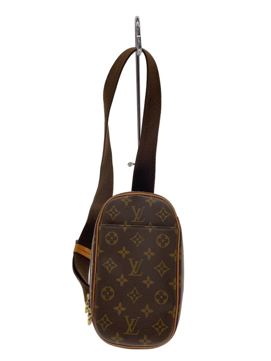 LOUIS VUITTON Pochette Gange Monogram Canvas Leather BRW Allover Pattern M51870