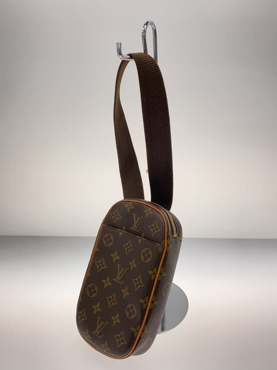 LOUIS VUITTON Pochette Gange Monogram Canvas Leather BRW Allover Pattern M51870 2
