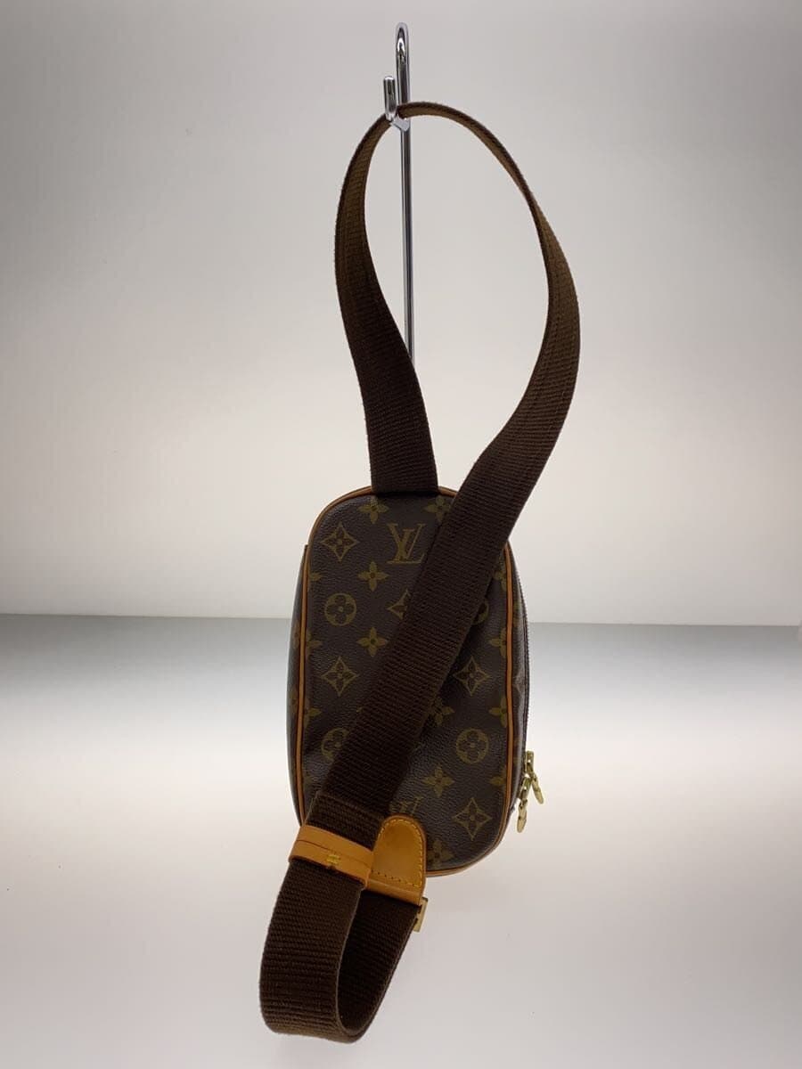 LOUIS VUITTON Pochette Gange Monogram Canvas Leather BRW Allover Pattern M51870 3