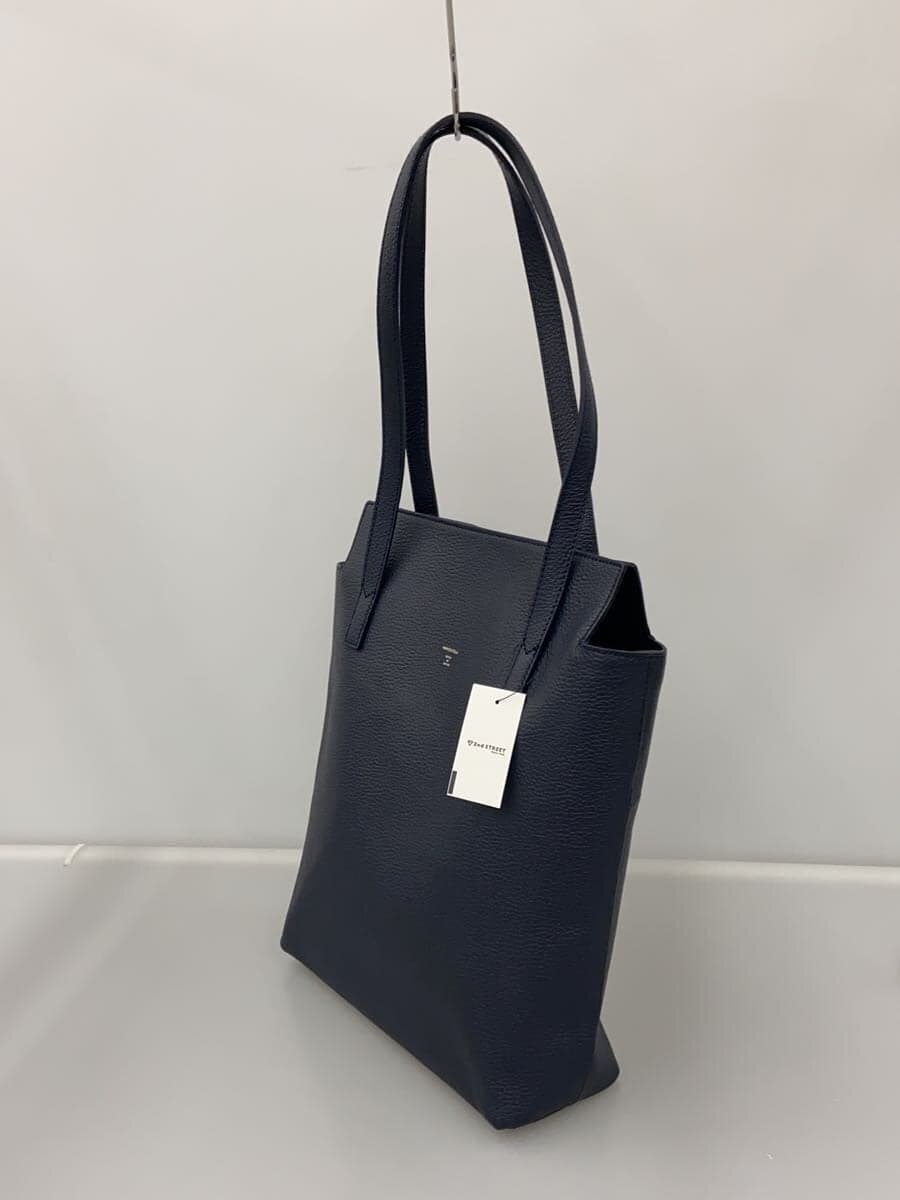HERGOPOCH Tote Bag Leather NVY 2