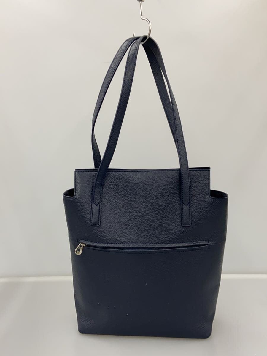 HERGOPOCH Tote Bag Leather NVY 3