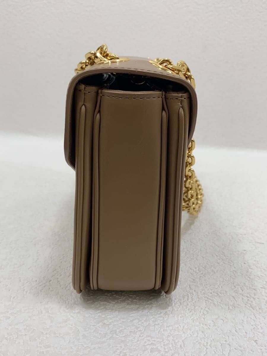 CELINE Small C Chain Shoulder Shoulder Bag Leather BEG With Wear 8