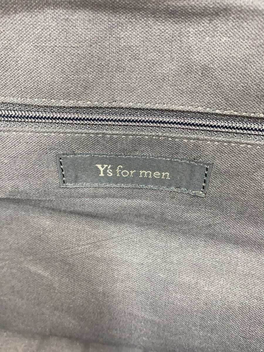 Y’s for men All Do Boston Bag Leather BLK Solid Corner Scuff 5