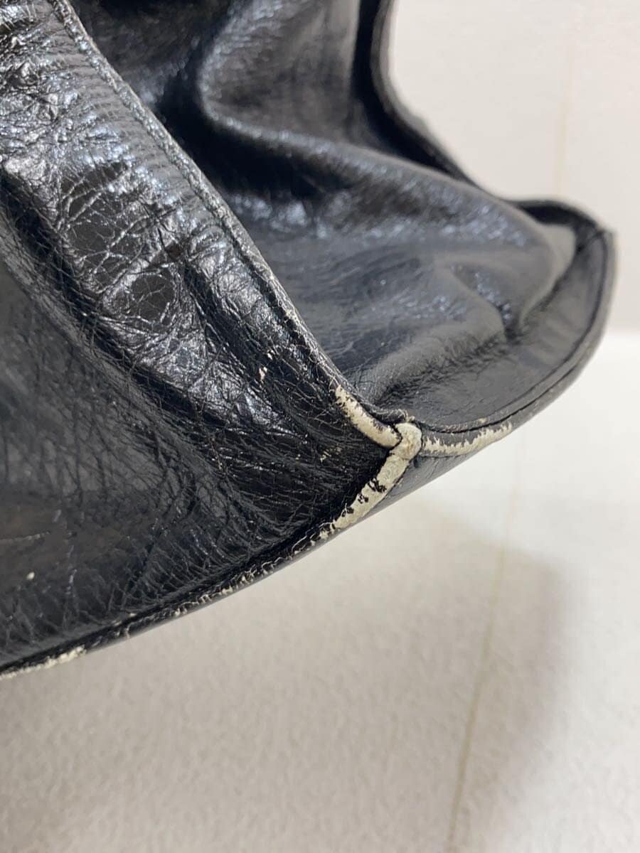 Y’s for men All Do Boston Bag Leather BLK Solid Corner Scuff 8