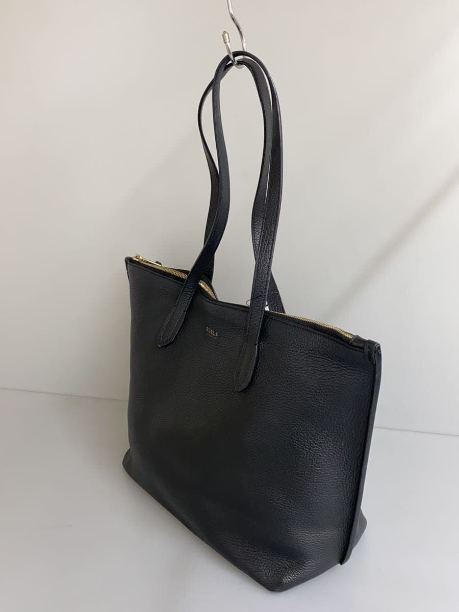 FURLA Tote Bag Leather BLK 2