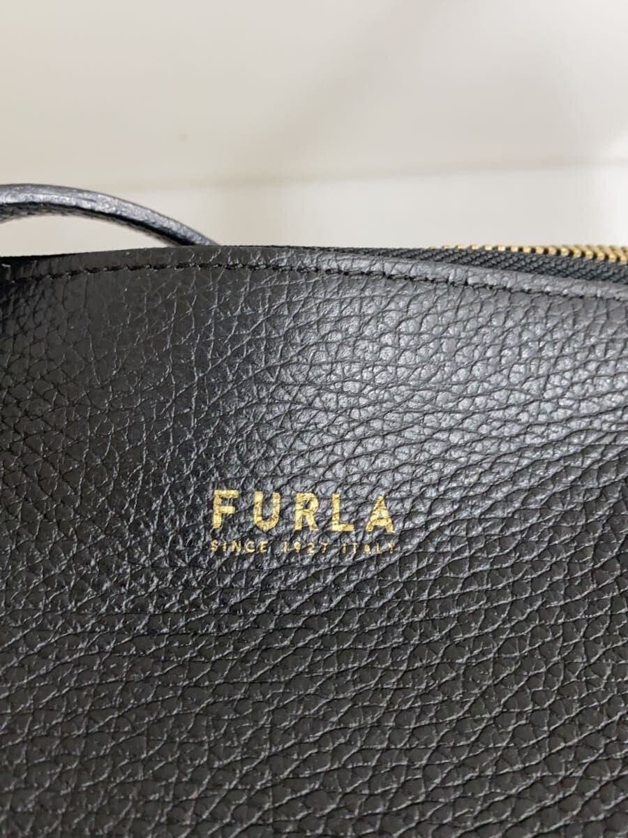 FURLA Tote Bag Leather BLK 5