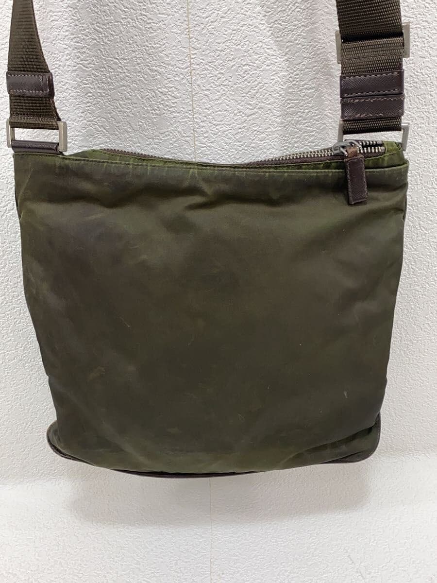 PRADA Tessuto Deteriorated Considered Shoulder Bag Nylon KHK Solid 4
