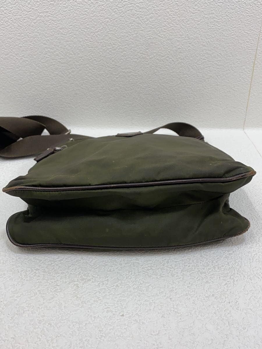 PRADA Tessuto Deteriorated Considered Shoulder Bag Nylon KHK Solid 5