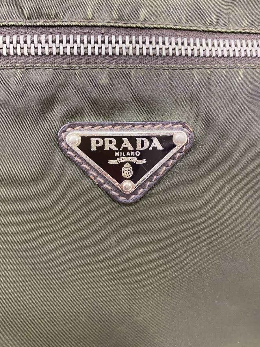 PRADA Tessuto Deteriorated Considered Shoulder Bag Nylon KHK Solid 6