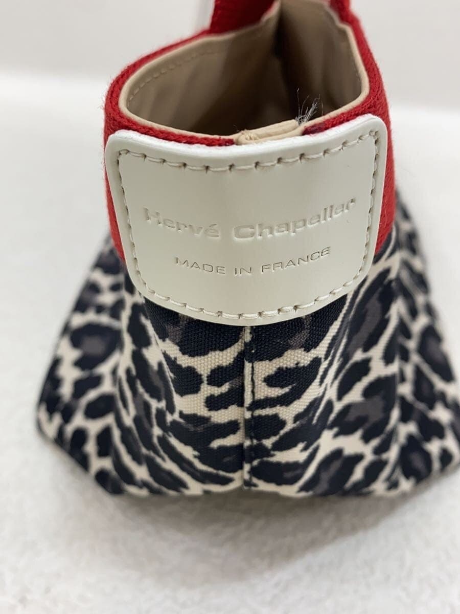 Herve Chapelier With Tag Panther Brown Boat Shape Tote S Tote Bag BEG All Over Pattern 701FB 6