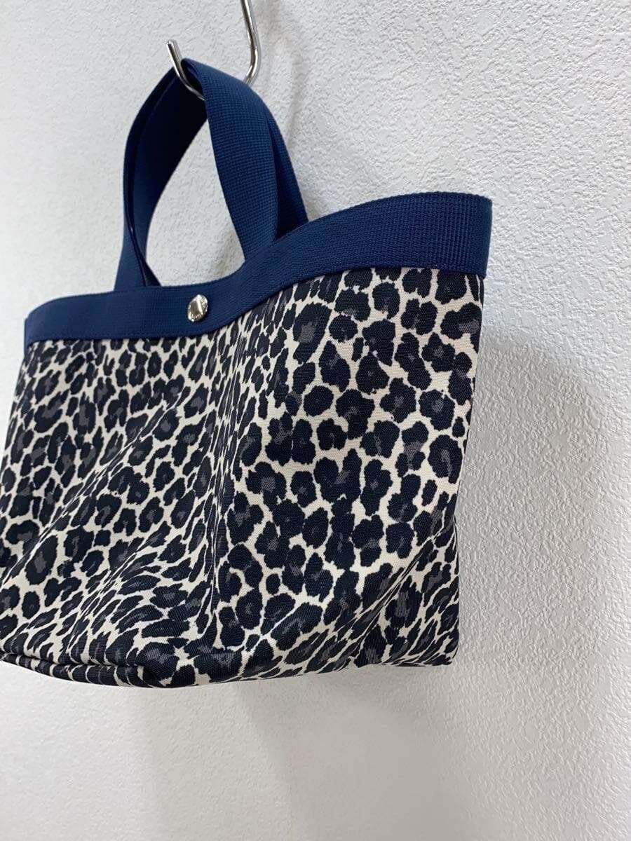 Herve Chapelier With Tag Panther Brown Made to Order Boat Shape Tote Square Tote BEG All Over Pattern 3