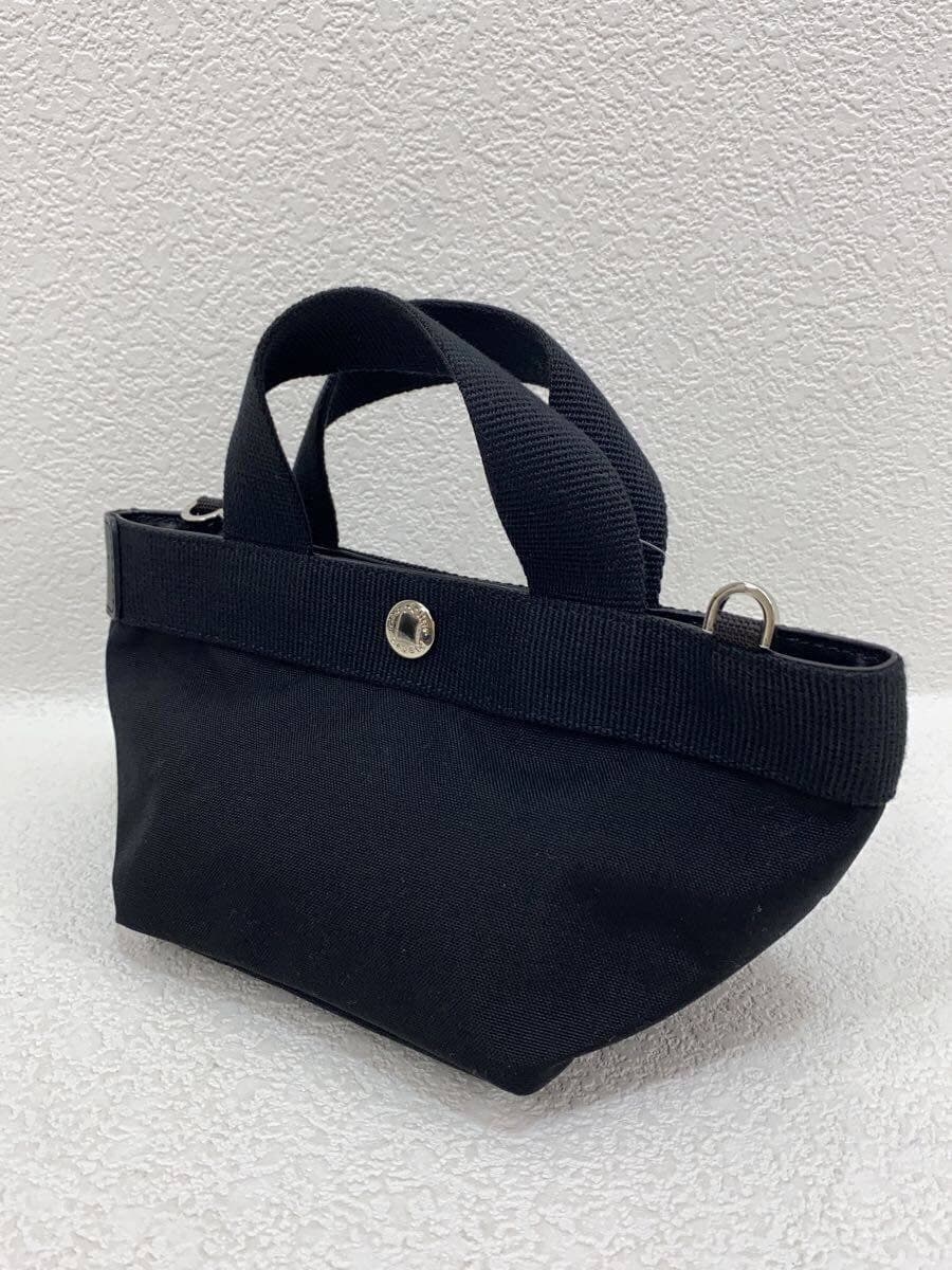 Herve Chapelier With Tag Boat Shape Tote S Noir x Noir Handbag BLK Solid 2701C 2