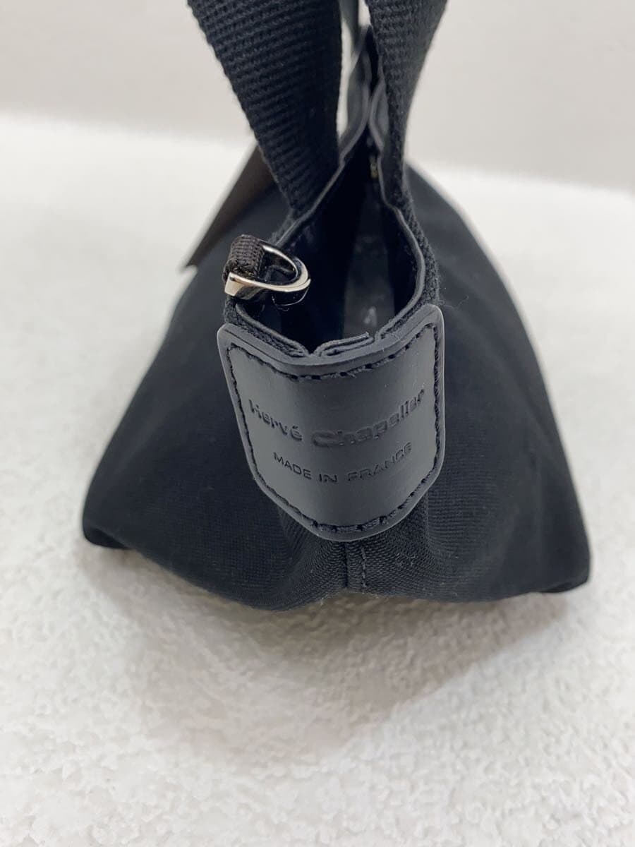 Herve Chapelier With Tag Boat Shape Tote S Noir x Noir Handbag BLK Solid 2701C 5