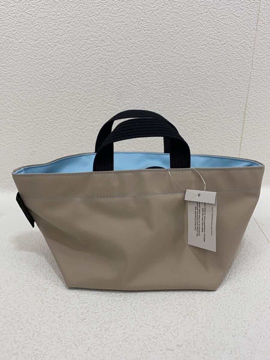 Herve Chapelier With Tag Nylon Boat Shape Tote S Handbag GRY Solid 901N 2